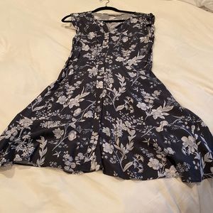 Linen floral dress
